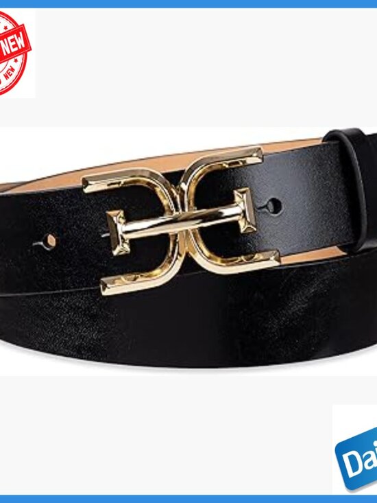 Leather Logo Plaque Buckle Belt for Jeans and Trousers Size Medium main image 7